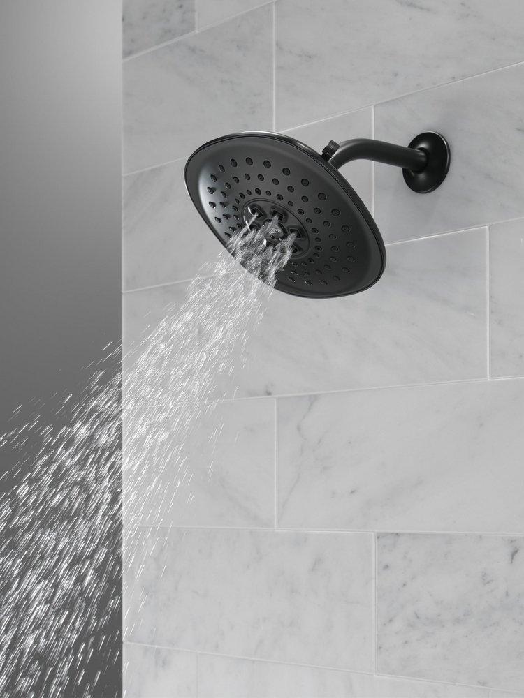 Delta Faucet Matte Black Multi Function Full Body, H2Okinetic&reg; and Pause Showerhead 