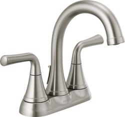 Two Handle Centerset Bathroom Sink Faucet in Brilliance&reg; Stainless