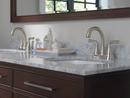 Delta Faucet Brilliance Stainless Two Handle Centerset Bathroom Sink Faucet 