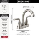 Delta Faucet Brilliance Stainless Two Handle Centerset Bathroom Sink Faucet 