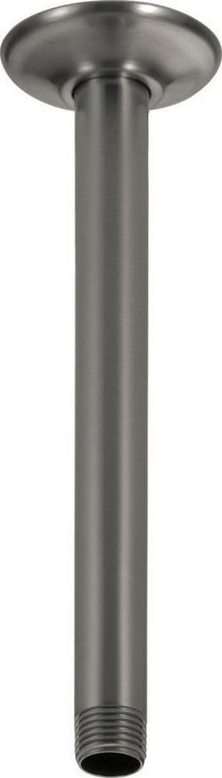 10 in. Shower Arm and Flange in Black Stainless