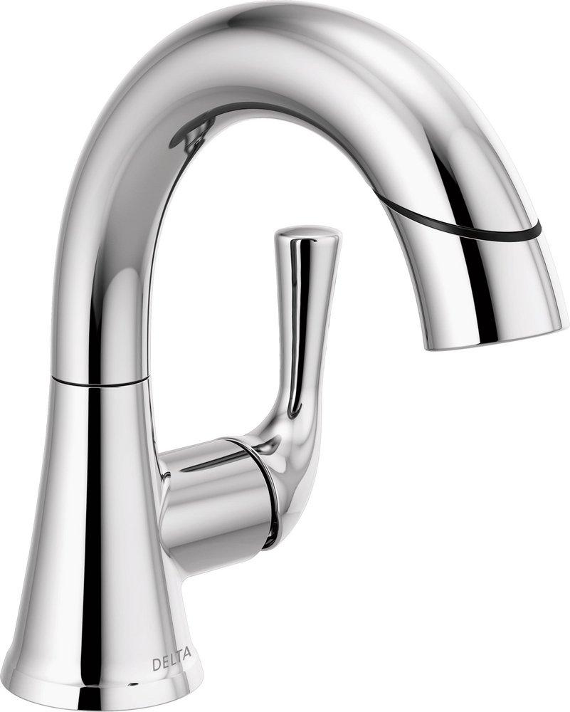 Delta Faucet Chrome Single Handle Monoblock Bathroom Sink Faucet 