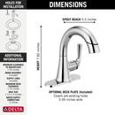 Delta Faucet Chrome Single Handle Monoblock Bathroom Sink Faucet 