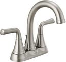 Delta Faucet Stainless Two Handle Centerset Bathroom Sink Faucet 