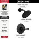 Delta Faucet Matte Black Single Handle Single Function Shower Faucet (Trim Only) 