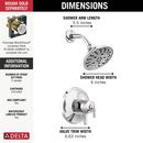 Delta Faucet Chrome Two Handle Multi Function Shower Faucet (Trim Only) 