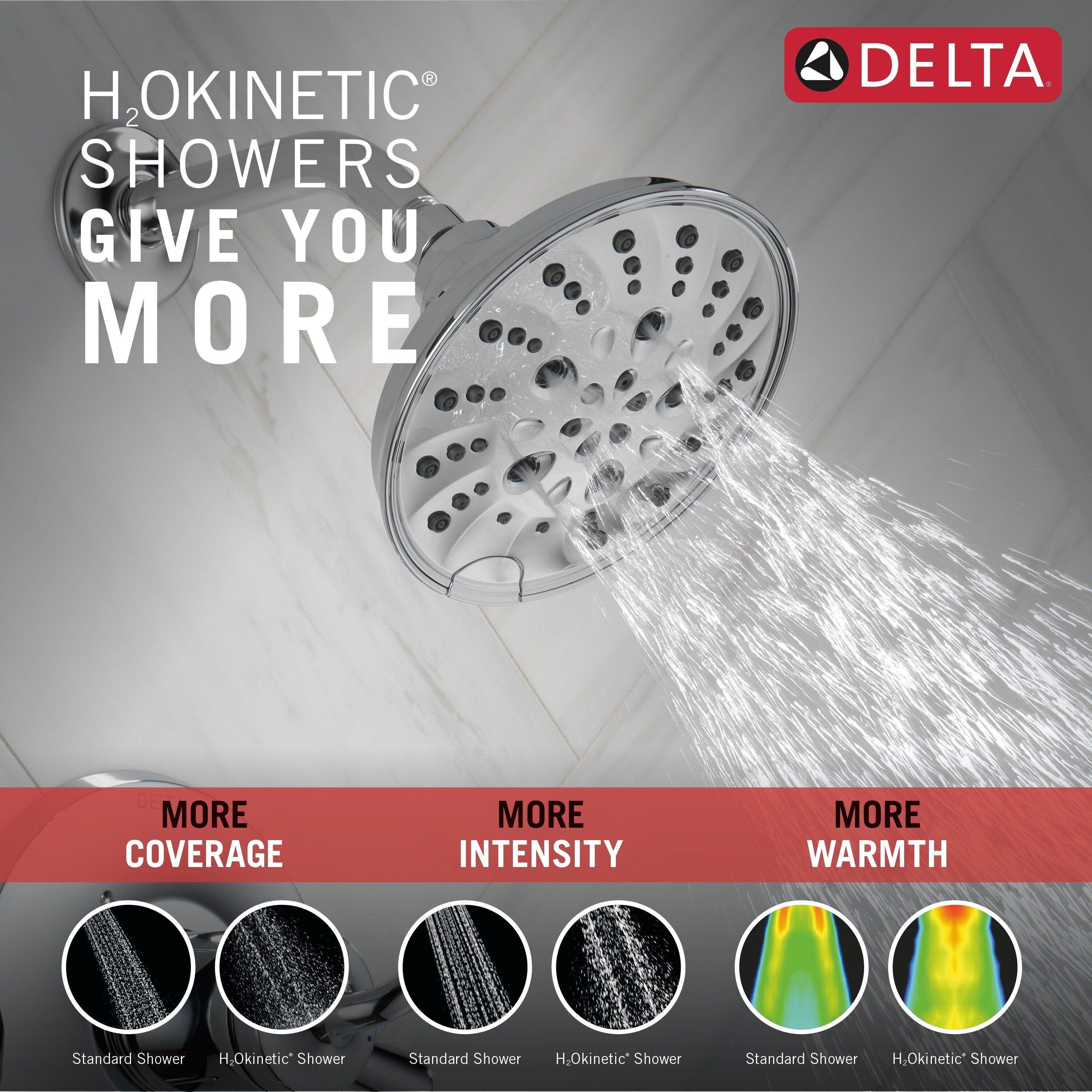 Delta Faucet Chrome Two Handle Multi Function Shower Faucet (Trim Only) 