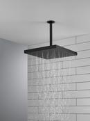 Delta Faucet Matte Black Single Function Rain Showerhead 