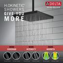 Delta Faucet Matte Black Single Function Rain Showerhead 