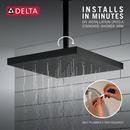 Delta Faucet Matte Black Single Function Rain Showerhead 