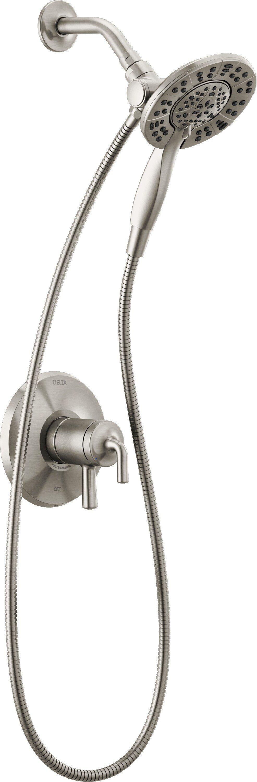 Delta Faucet Brilliance Stainless Two Handle Multi Function Shower Faucet (Trim Only) 