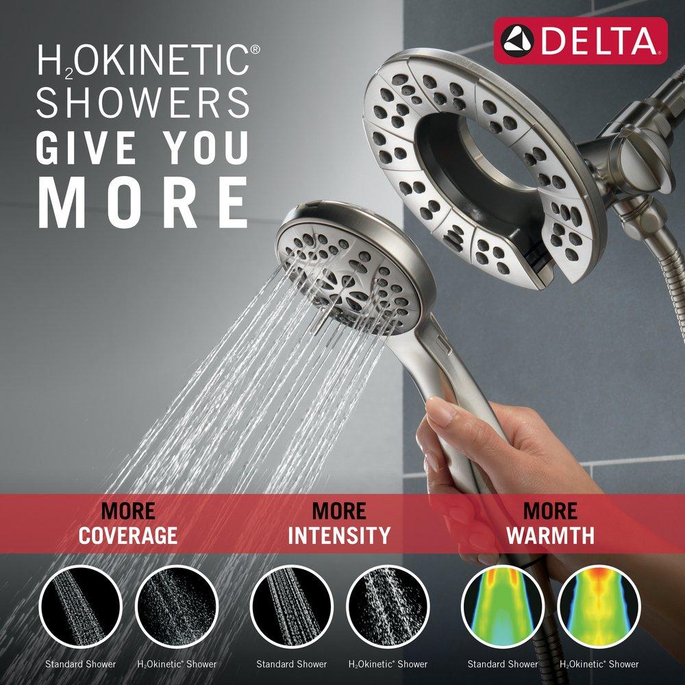 Delta Faucet Brilliance Stainless Two Handle Multi Function Shower Faucet (Trim Only) 