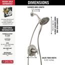 Delta Faucet Brilliance Stainless Two Handle Multi Function Shower Faucet (Trim Only) 