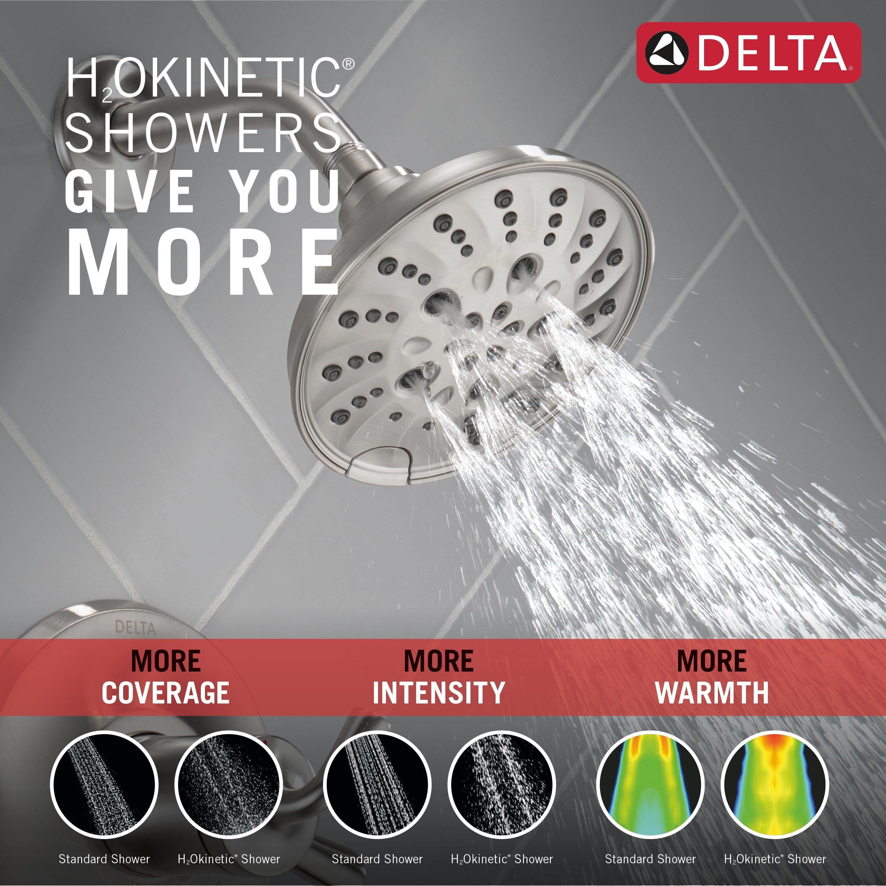 Delta Faucet Brilliance Stainless Two Handle Multi Function Bathtub & Shower Faucet (Trim Only) 