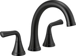 Two Handle Roman Tub Faucet in Matte Black (Trim Only)