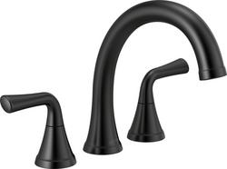 Two Handle Roman Tub Faucet in Matte Black (Trim Only)