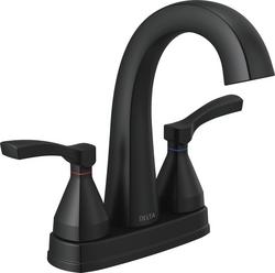 Two Handle Centerset Bathroom Sink Faucet in Matte Black