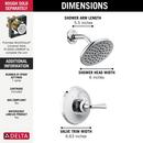 Delta Faucet Chrome Single Handle Single Function Shower Faucet (Trim Only) 