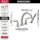 Delta Faucet Stainless Two Handle Roman Tub Faucet (Trim Only) 