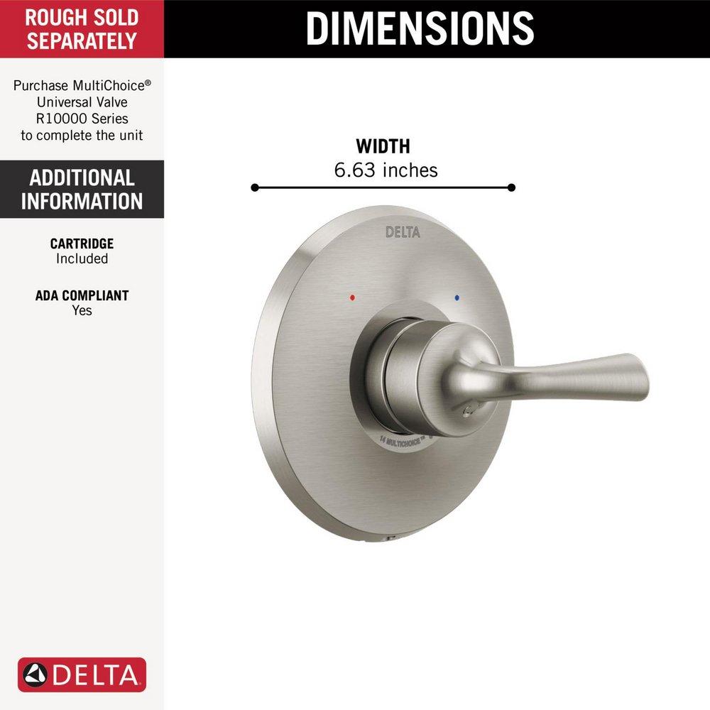 Delta Faucet Brilliance&reg; Stainless Single Handle Shower Faucet Trim Only 