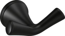 2-Hook Robe Hook in Matte Black