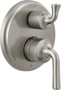 Two Handle Pressure Balancing Valve Trim in Brilliance&reg; Stainless