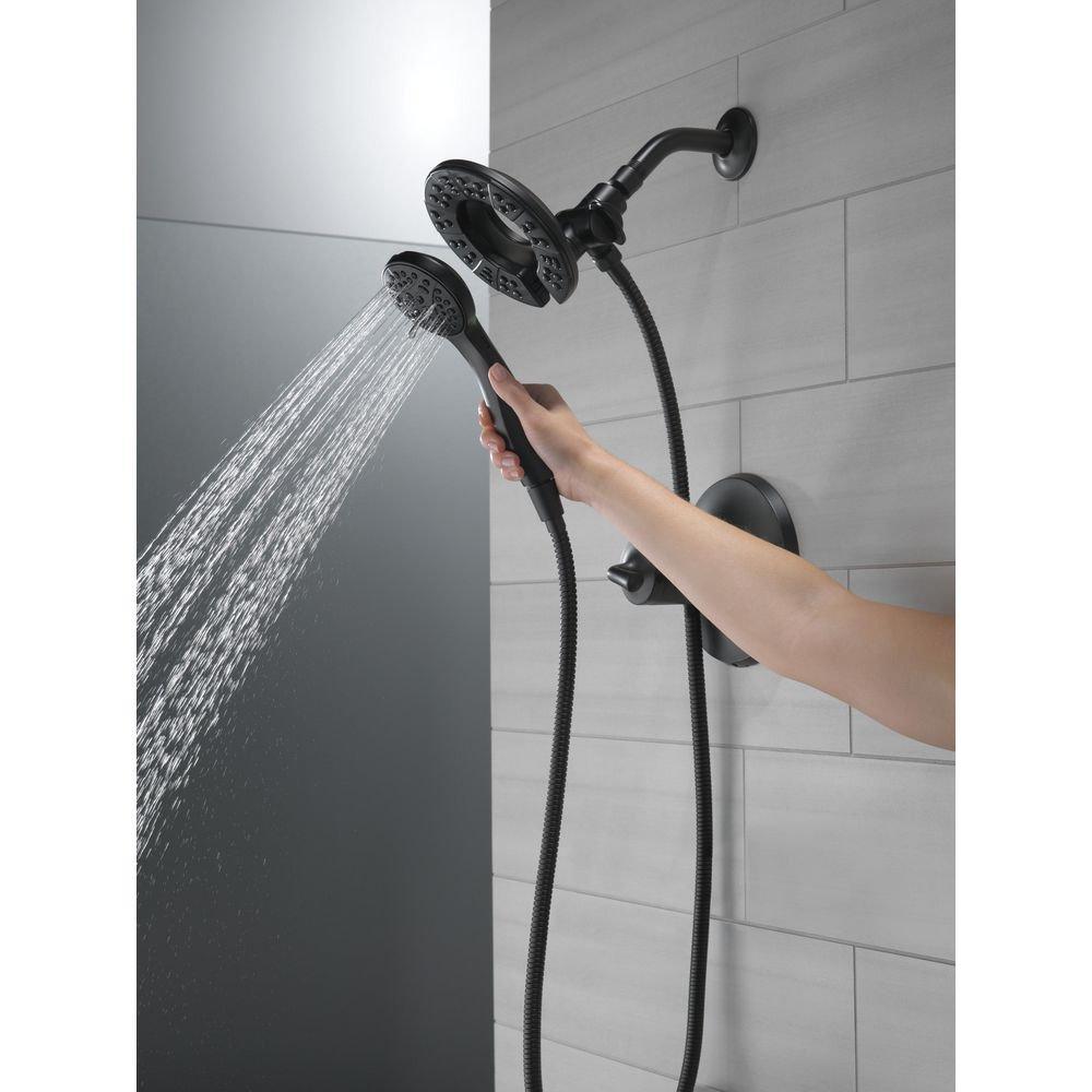 Delta Faucet Matte Black Two Handle Multi Function Shower Faucet (Trim Only) 