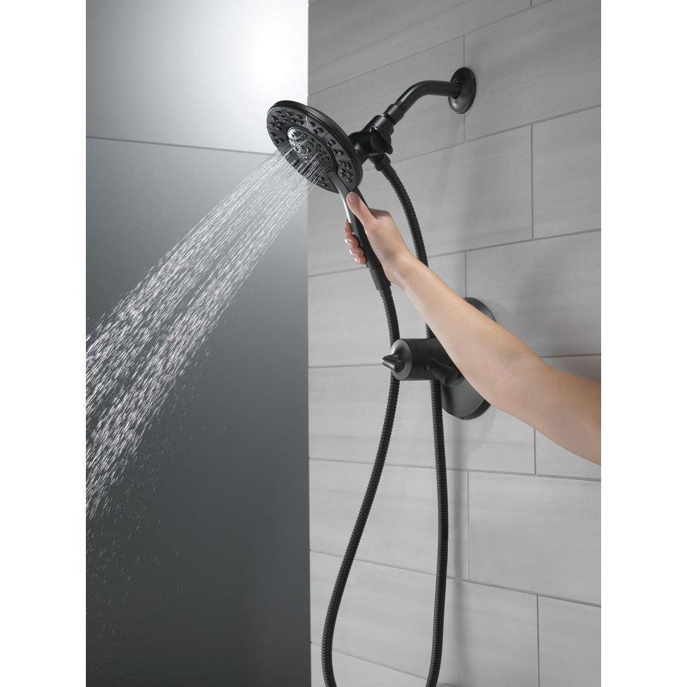 Delta Faucet Matte Black Two Handle Multi Function Shower Faucet (Trim Only) 