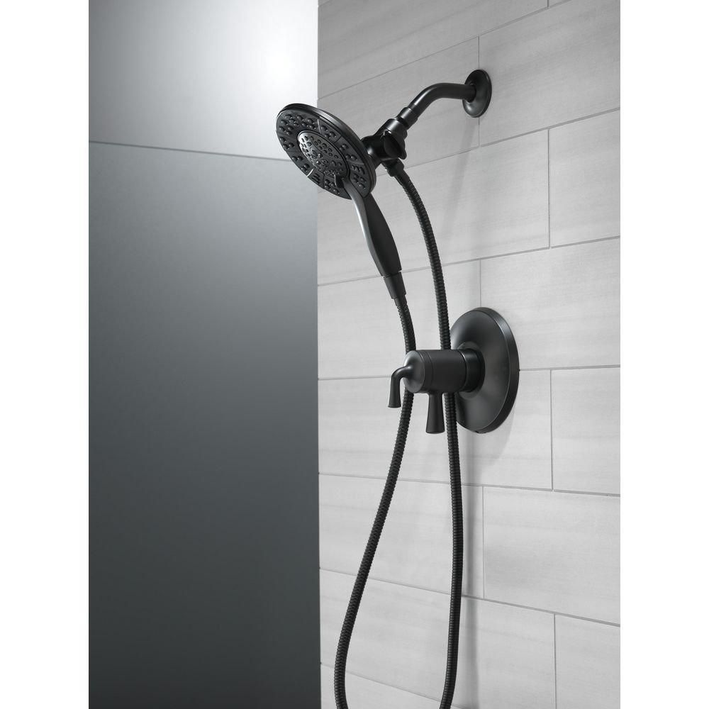 Delta Faucet Matte Black Two Handle Multi Function Shower Faucet (Trim Only) 