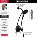 Delta Faucet Matte Black Two Handle Multi Function Shower Faucet (Trim Only) 