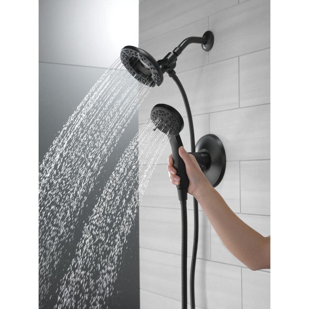 Delta Faucet Matte Black Two Handle Multi Function Shower Faucet (Trim Only) 