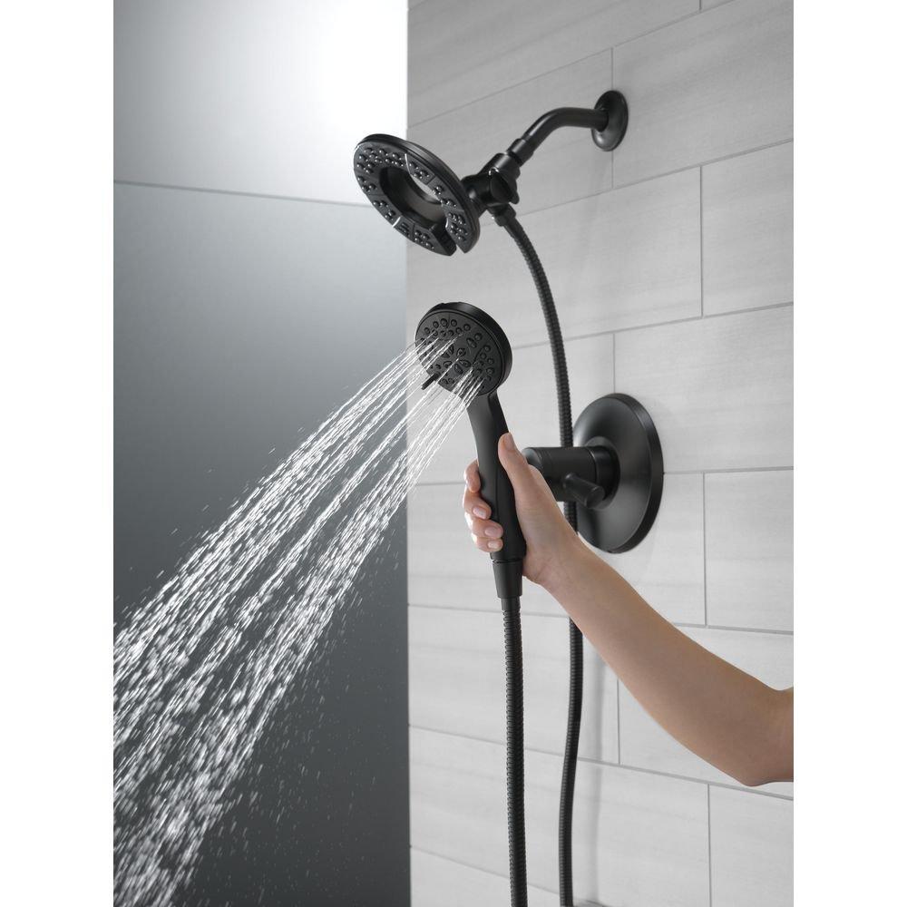 Delta Faucet Matte Black Two Handle Multi Function Shower Faucet (Trim Only) 