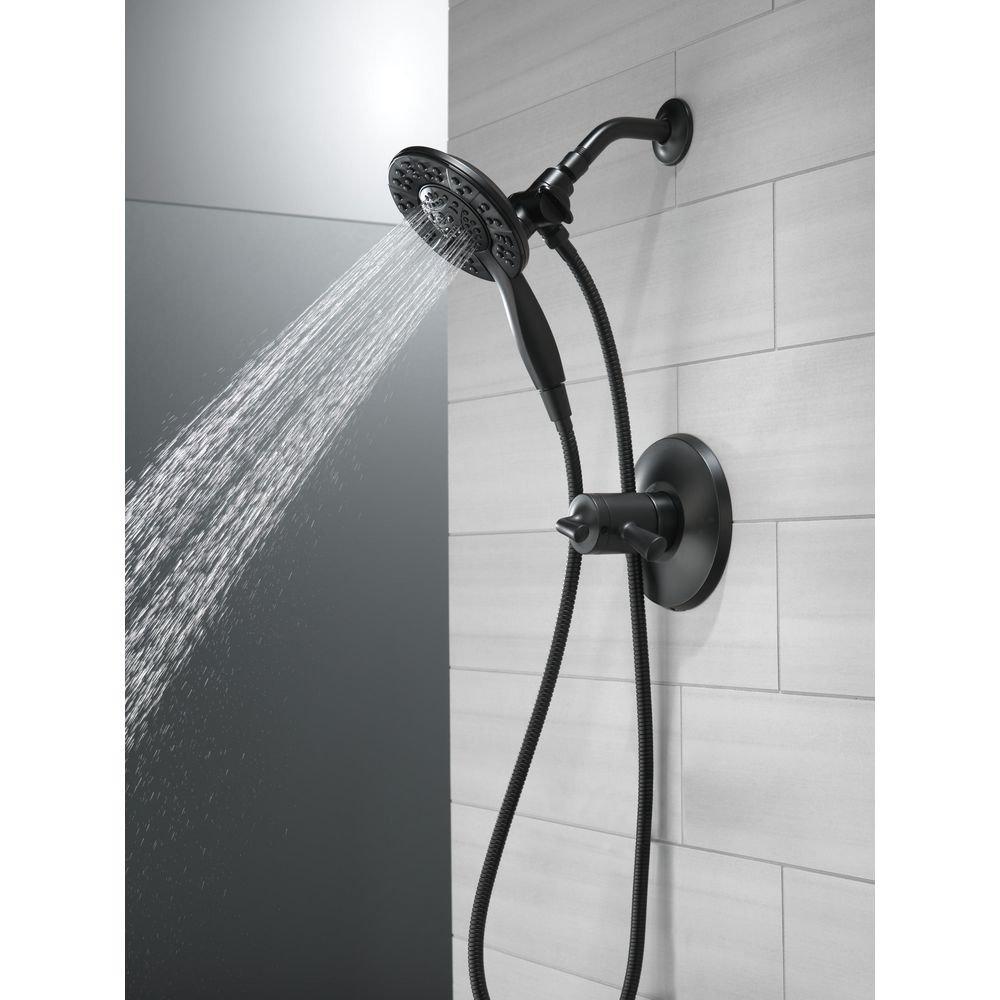 Delta Faucet Matte Black Two Handle Multi Function Shower Faucet (Trim Only) 