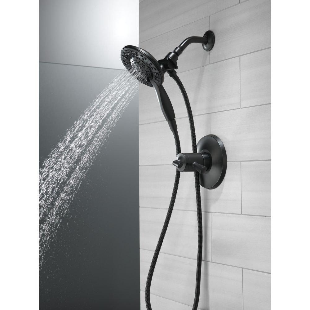 Delta Faucet Matte Black Two Handle Multi Function Shower Faucet (Trim Only) 