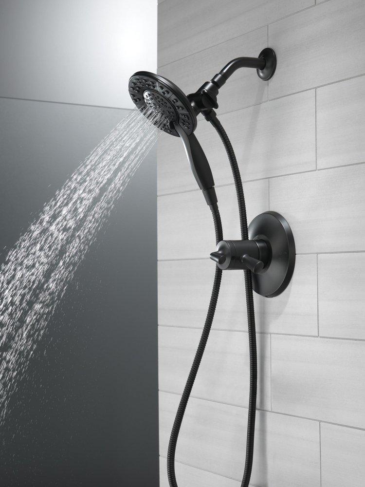 Delta Faucet Matte Black Two Handle Multi Function Shower Faucet (Trim Only) 