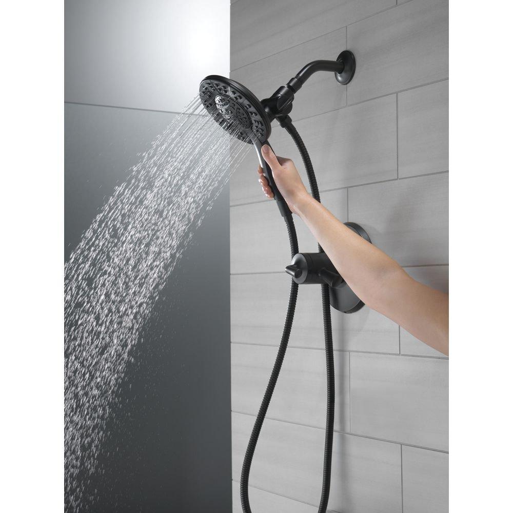 Delta Faucet Matte Black Two Handle Multi Function Shower Faucet (Trim Only) 