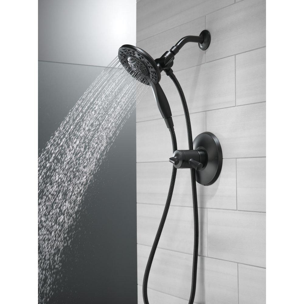 Delta Faucet Matte Black Two Handle Multi Function Shower Faucet (Trim Only) 