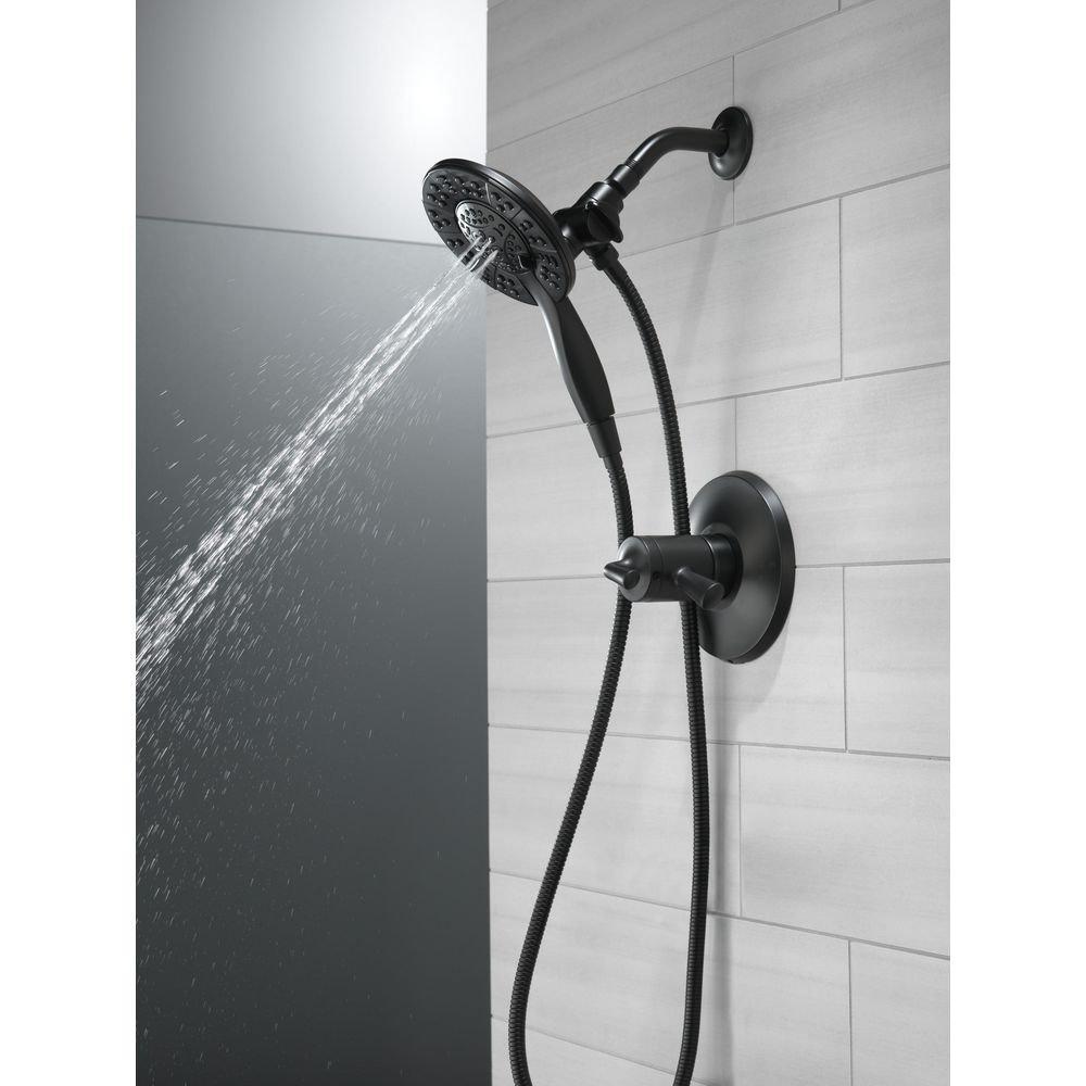 Delta Faucet Matte Black Two Handle Multi Function Shower Faucet (Trim Only) 