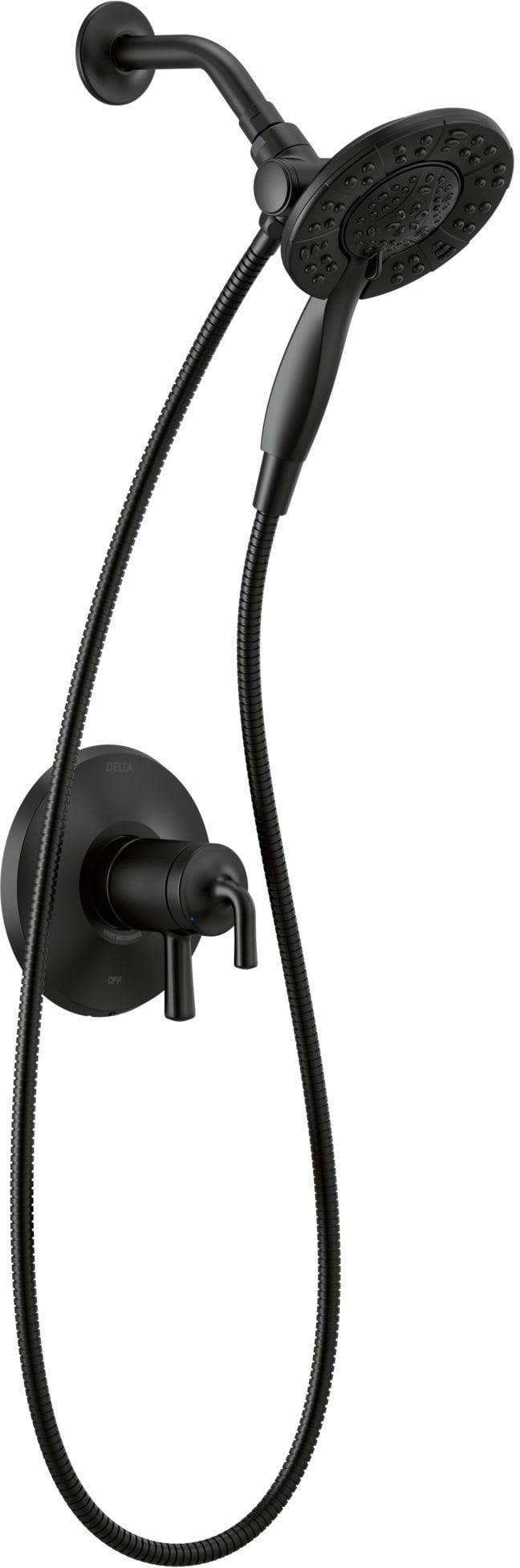 Delta Faucet Matte Black Two Handle Multi Function Shower Faucet (Trim Only) 