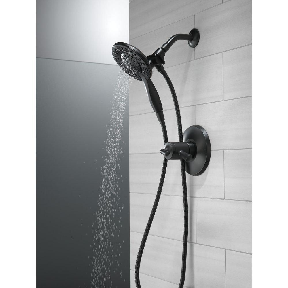 Delta Faucet Matte Black Two Handle Multi Function Shower Faucet (Trim Only) 