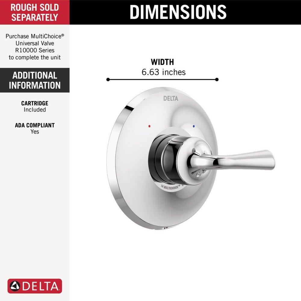 Delta Faucet Chrome Single Handle Shower Faucet Trim Only 