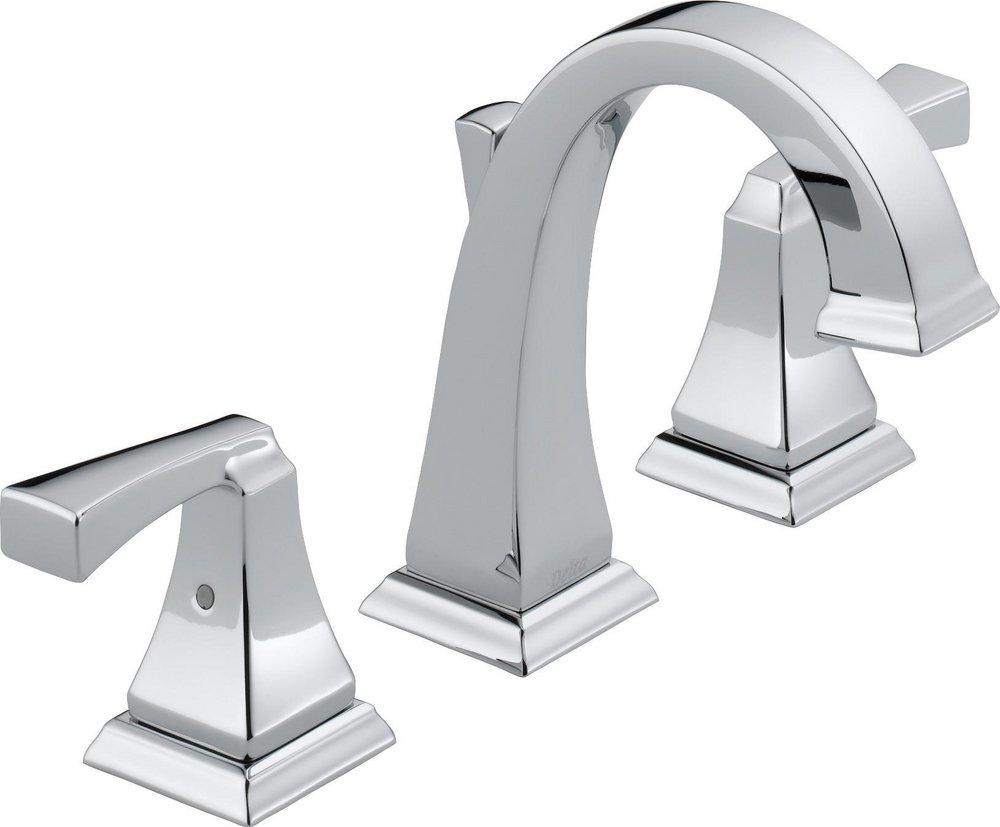 Delta Faucet Chrome Two Handle Widespread Bathroom Sink Faucet 