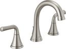 Delta Faucet Brilliance&reg; Stainless Two Handle Widespread Bathroom Sink Faucet 