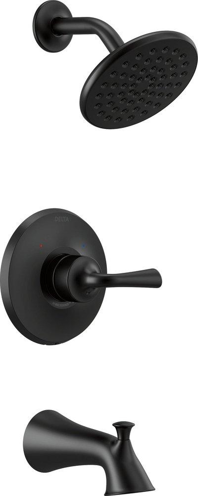 Delta Faucet Matte Black Single Handle Single Function Bathtub & Shower Faucet (Trim Only) 
