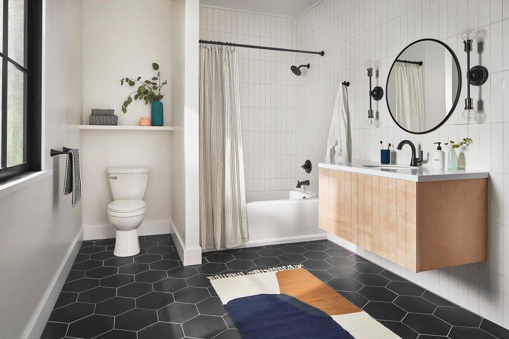 Delta Faucet Matte Black Single Handle Single Function Bathtub & Shower Faucet (Trim Only) 