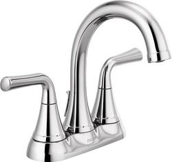 Two Handle Centerset Bathroom Sink Faucet in Chrome