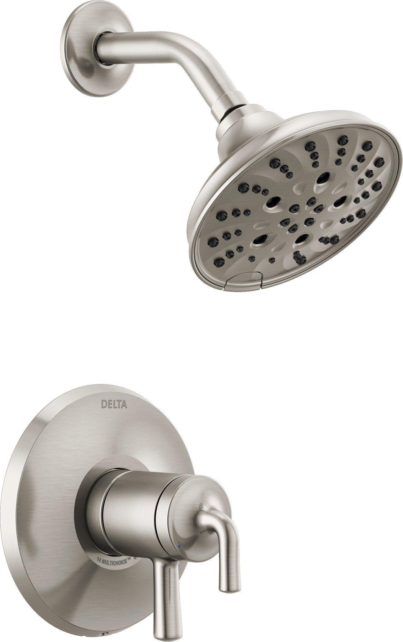 Delta Faucet Brilliance Stainless Two Handle Multi Function Shower Faucet (Trim Only) 