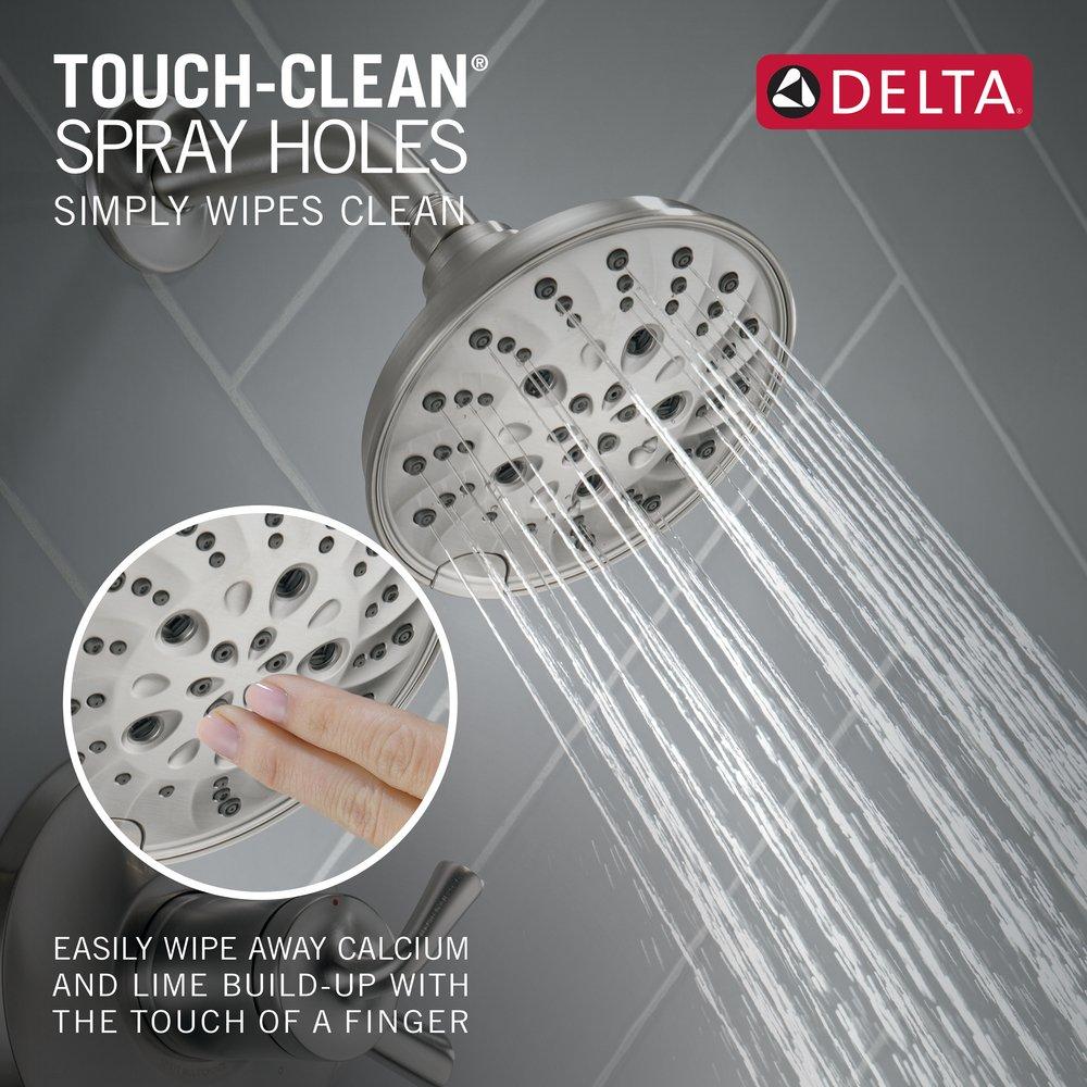 Delta Faucet Brilliance Stainless Two Handle Multi Function Shower Faucet (Trim Only) 