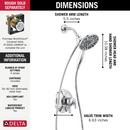 Delta Faucet Chrome Two Handle Multi Function Shower Faucet (Trim Only) 
