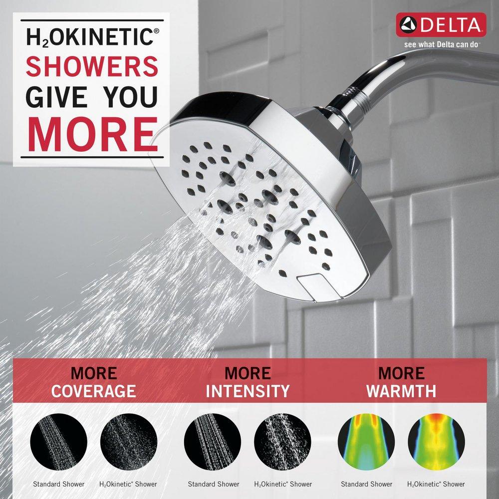 Delta Faucet Venetian&reg; Bronze Multi Function Full Body, Full Spray with Massage, H2Okinetic&reg; Spray, Massage and Pause Showerhead 